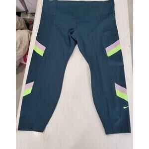 Nike Womens The One Mid Rise Tight Fit 7/8 Length Leggings 2XL